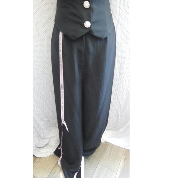 NEW IEENA for MAC DUGGAL Black PLUNGE Halter Neck TUXEDO Evening JUMPSUIT 2 - Picture 9 of 16